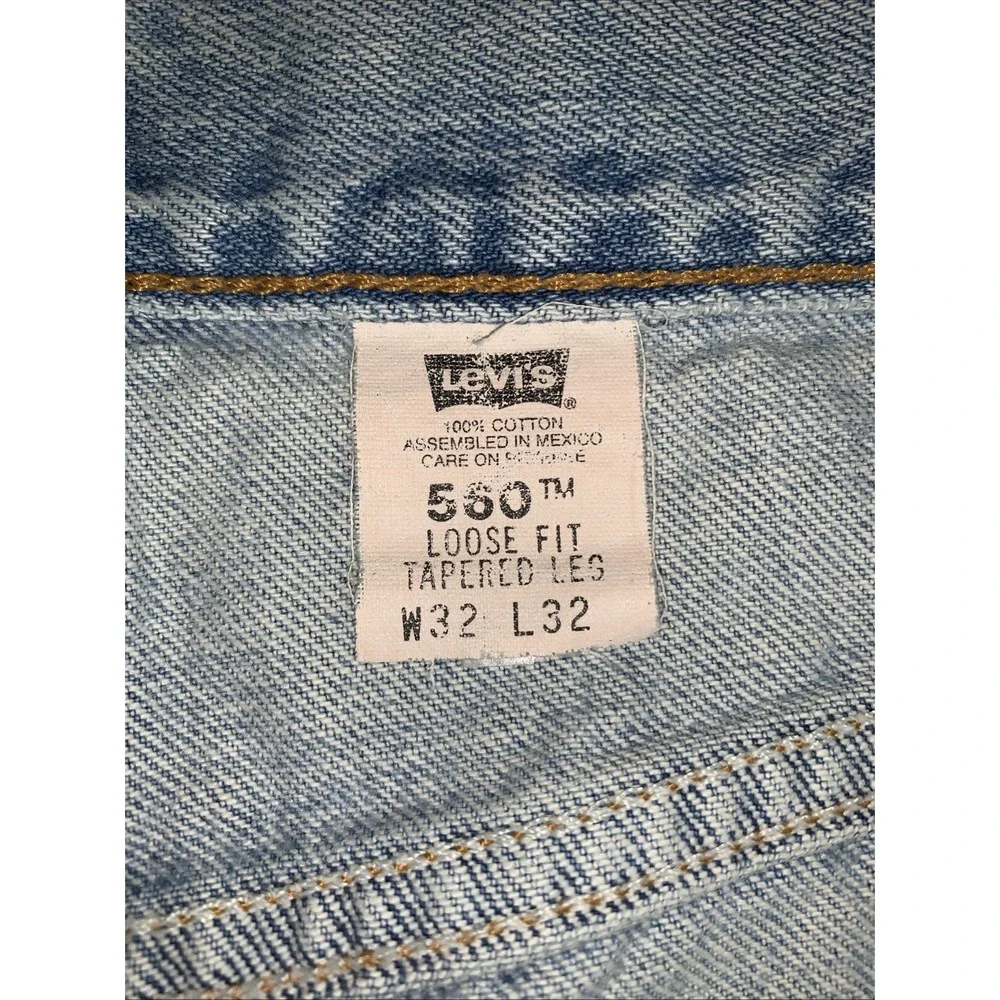 Levi's 560 Jeans Men's 32x30 (Tag 32x32) Loose Comfort Fit Tapered Blue Denim